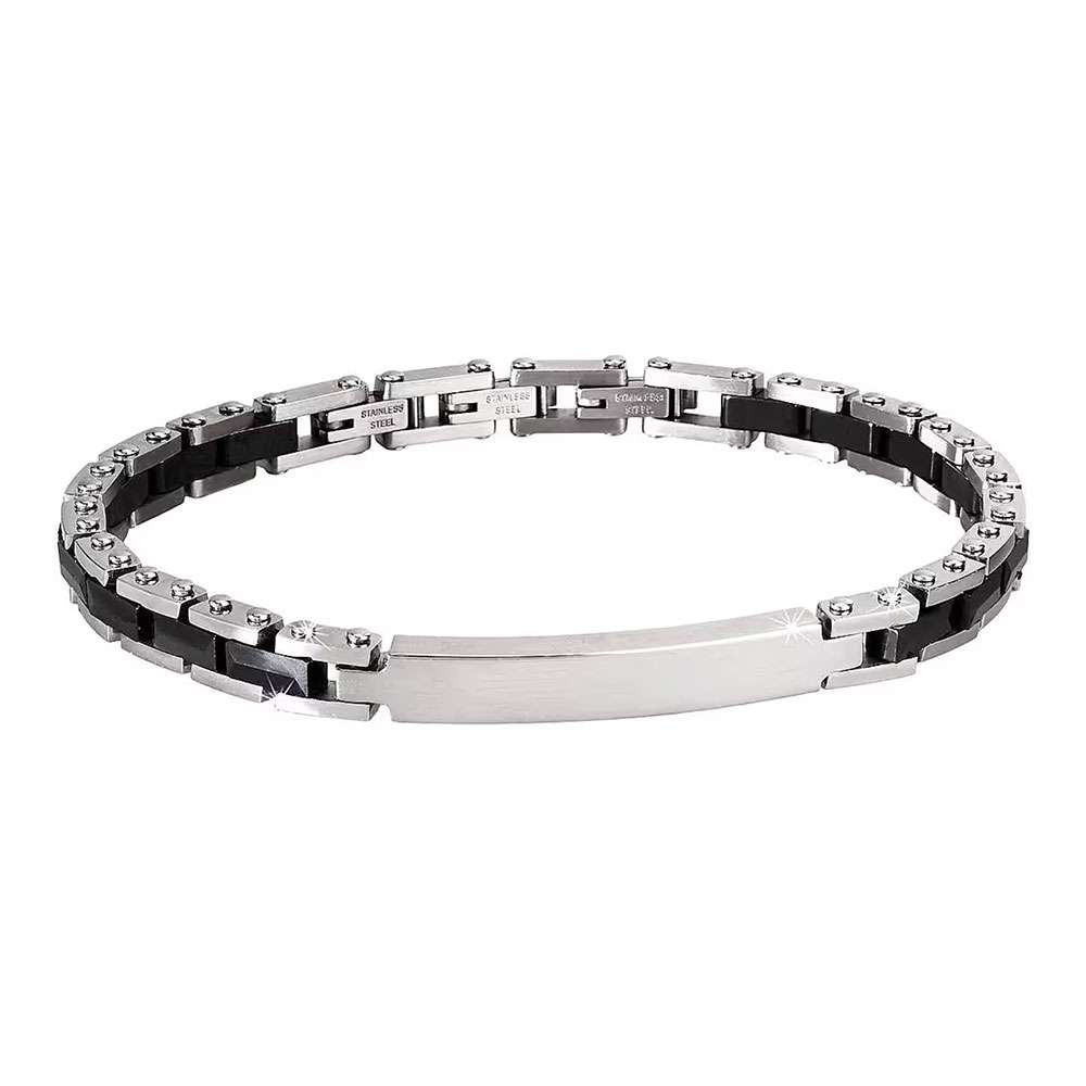 bracciale 2Jewels Type 231309, in acciaio e ceramica, da uomo