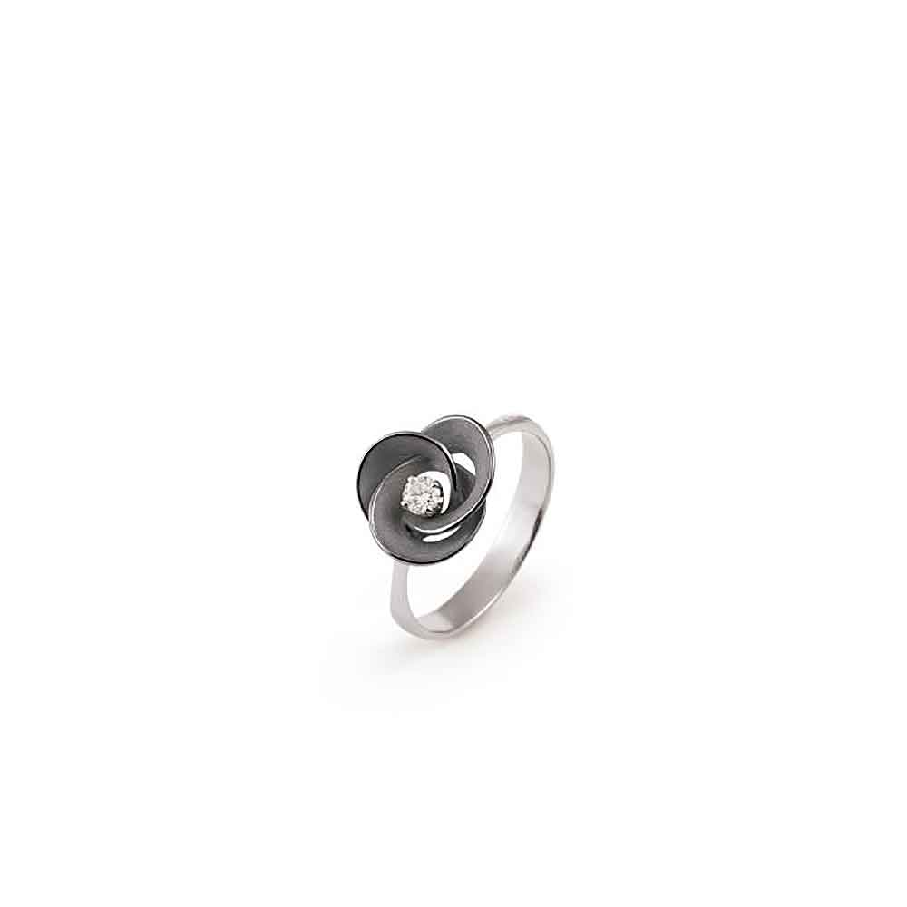 anello Desert Rose Annamaria Cammilli GAN3228E, in oro nero lava e diamante