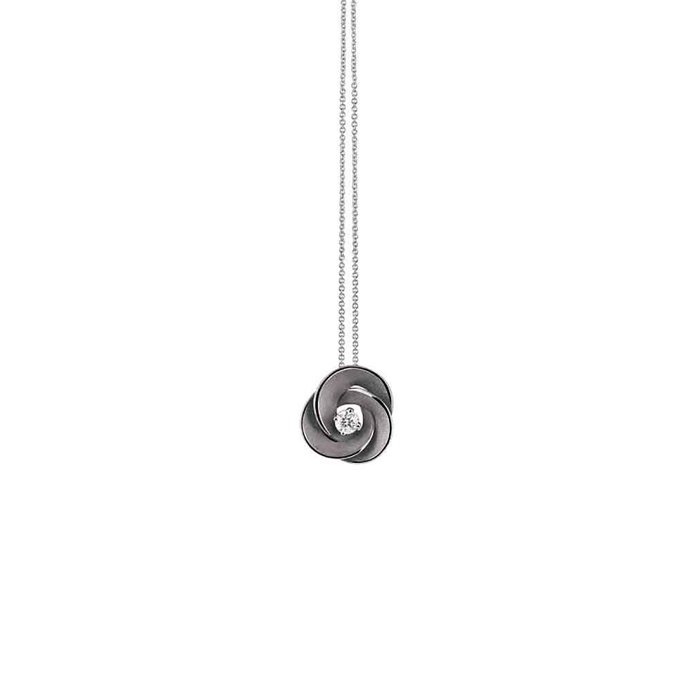 collana Desert Rose Annamaria Cammilli GPE3233E, in oro nero lava e diamanti