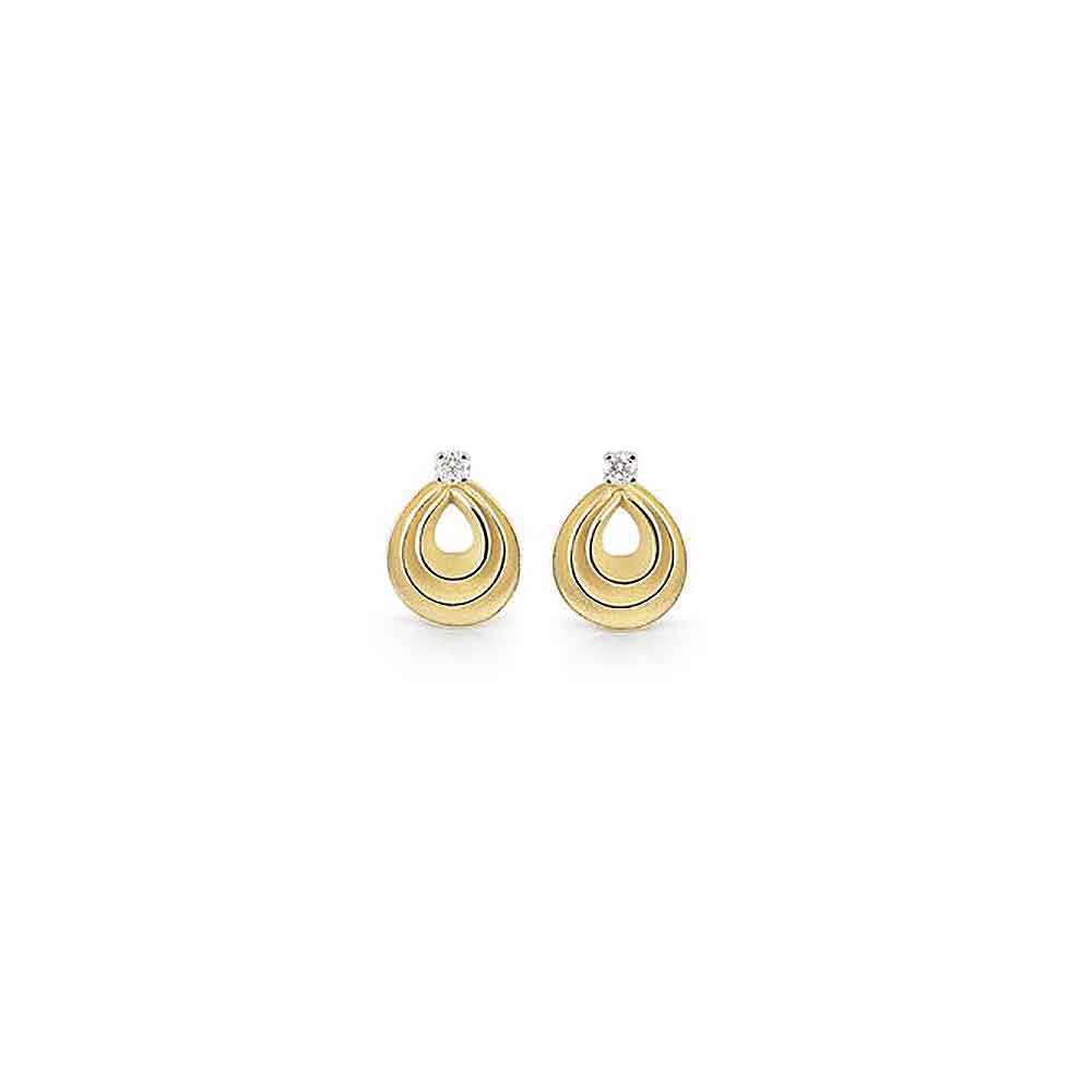 orecchini Velaa Star Annamaria Cammilli GOR3241U, in oro giallo sunrise e diamanti