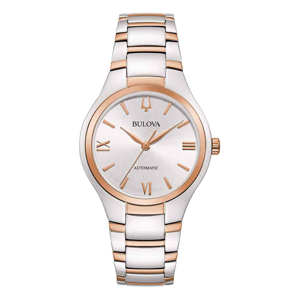 orologio Bulova Lady Automatic bicolore 98L313, modello automatico in acciaio bicolore da donna