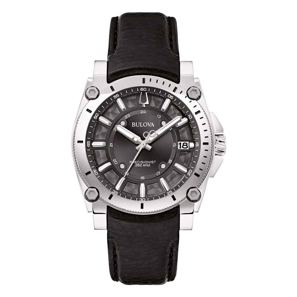 orologio Bulova Icon pelle 96B416, modello da uomo in acciaio e pelle, movimento al quarzo Precisionist