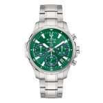 orologio Marine Star Bulova 96B465 cronografo quarzo, bracciale acciaio, quadrante verde, subacqueo 100m