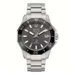orologio Bulova Marine star ceramic 96A434, acciaio, vetro zaffiro, quadrante nero