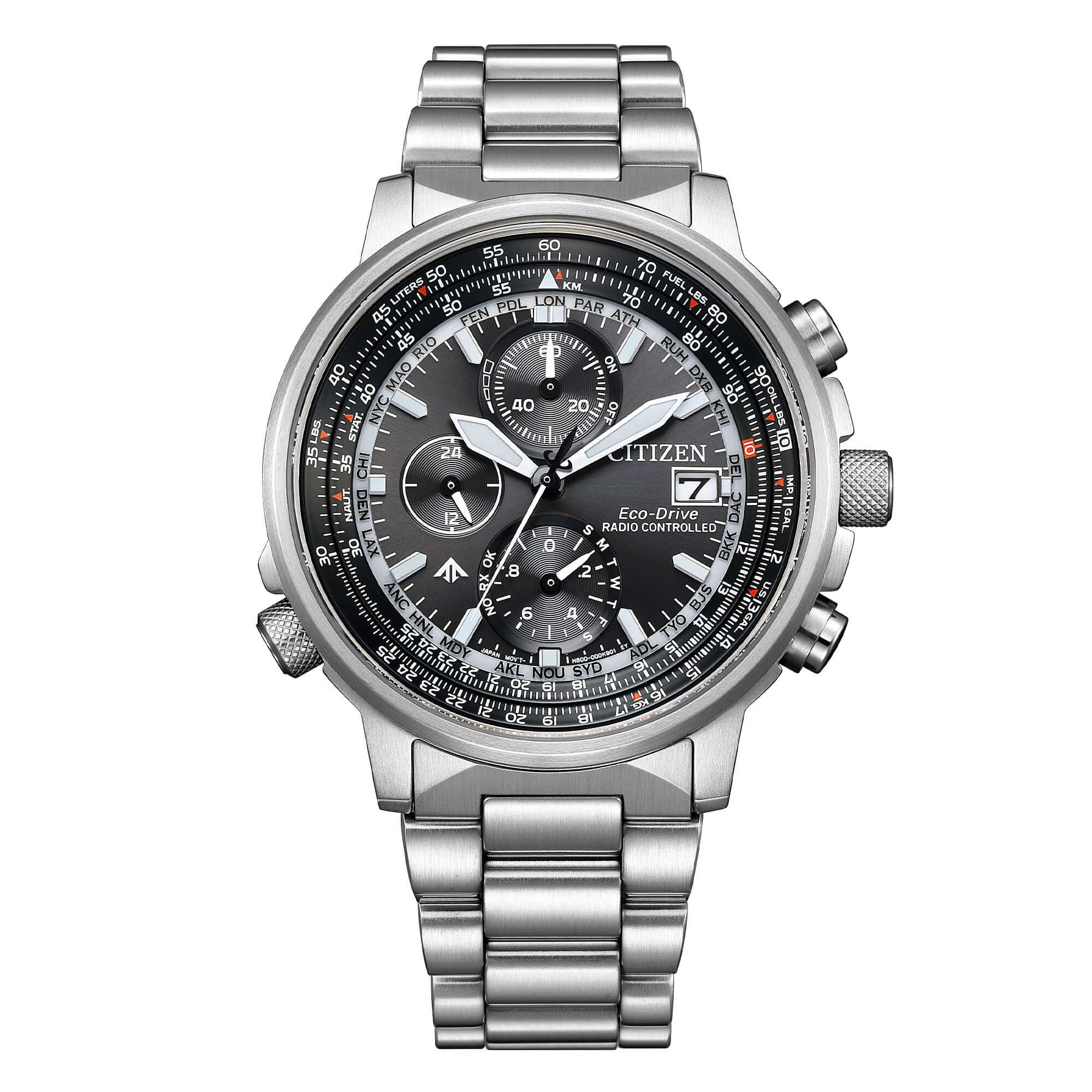 orologio Citizen radiocontrollato crono pilot 41 mm AT8300-58E