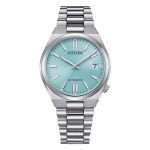 orologio Citizen Tsuyosa 37 turchese NJ0200-50L, in acciaio, movimento meccanico, vetro zaffiro
