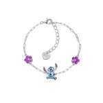 bracciale Stitch Ohana di Disney BS00095SL-65.CS, in argento e smalti colorati