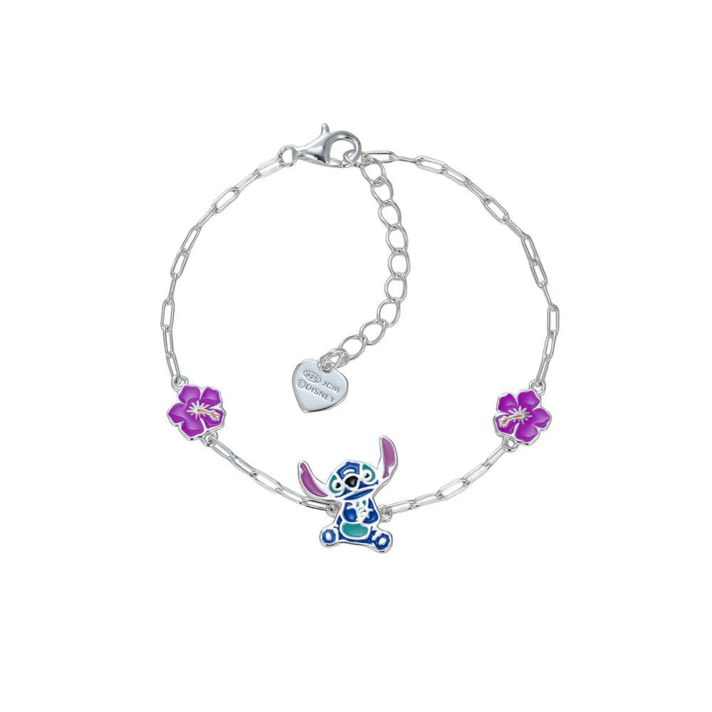 bracciale Stitch Ohana di Disney BS00095SL-65.CS, in argento e smalti colorati