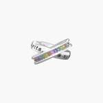 anello Kidult Una vera amica 721013, in acciaio e zirconi multicolor