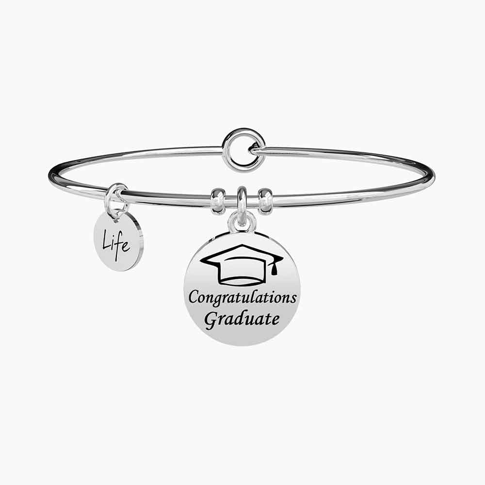 bracciale Kidult Laurea 231665, modello rigido con ciondolo, misura unica