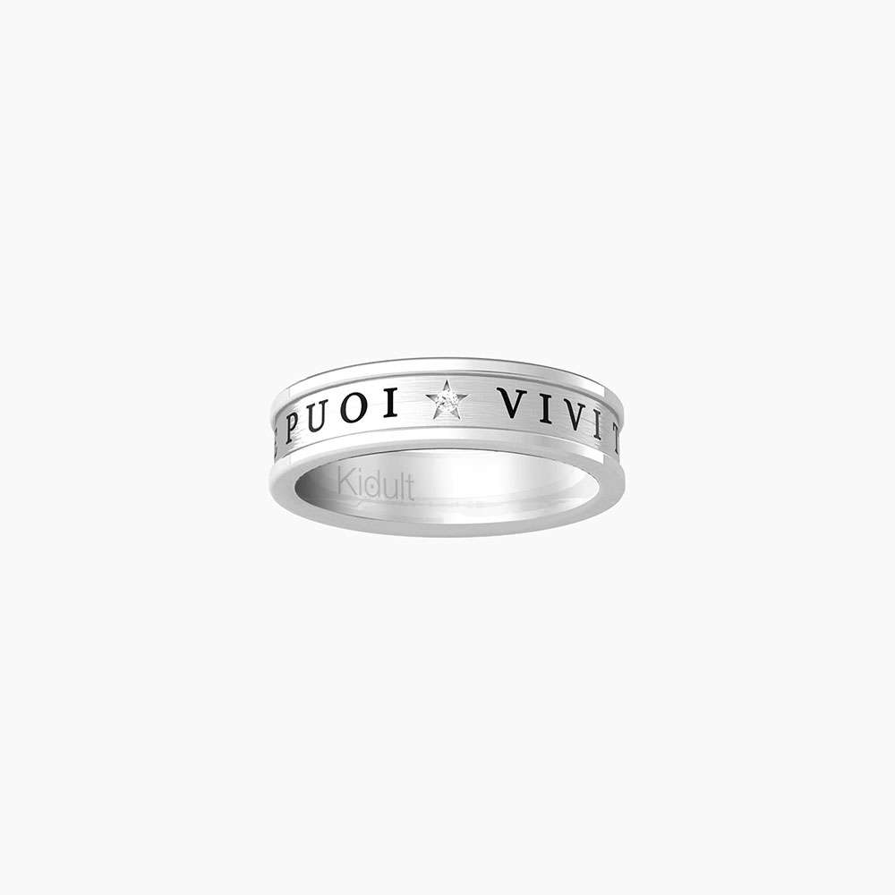 anello Kidult Vivi tutta la vita che puoi 721001, disponibile in sei diverse misure