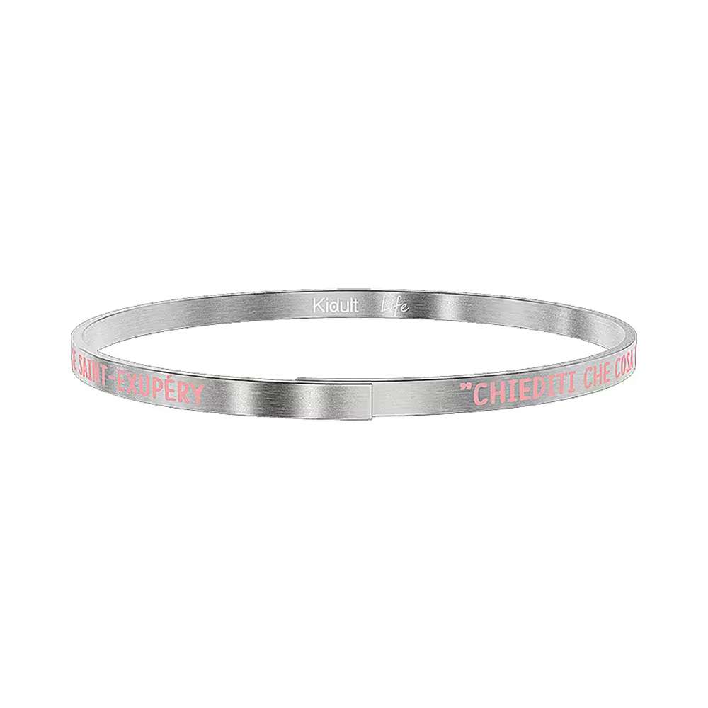 bracciale Kidult Chiediti che cosa ti rende felice 731736, modello a fettuccia, misura unica