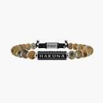 bracciale Kidult Hakuna Matata 731783, Kidult uomo, modello in acciaio e diaspro regolabile in misura