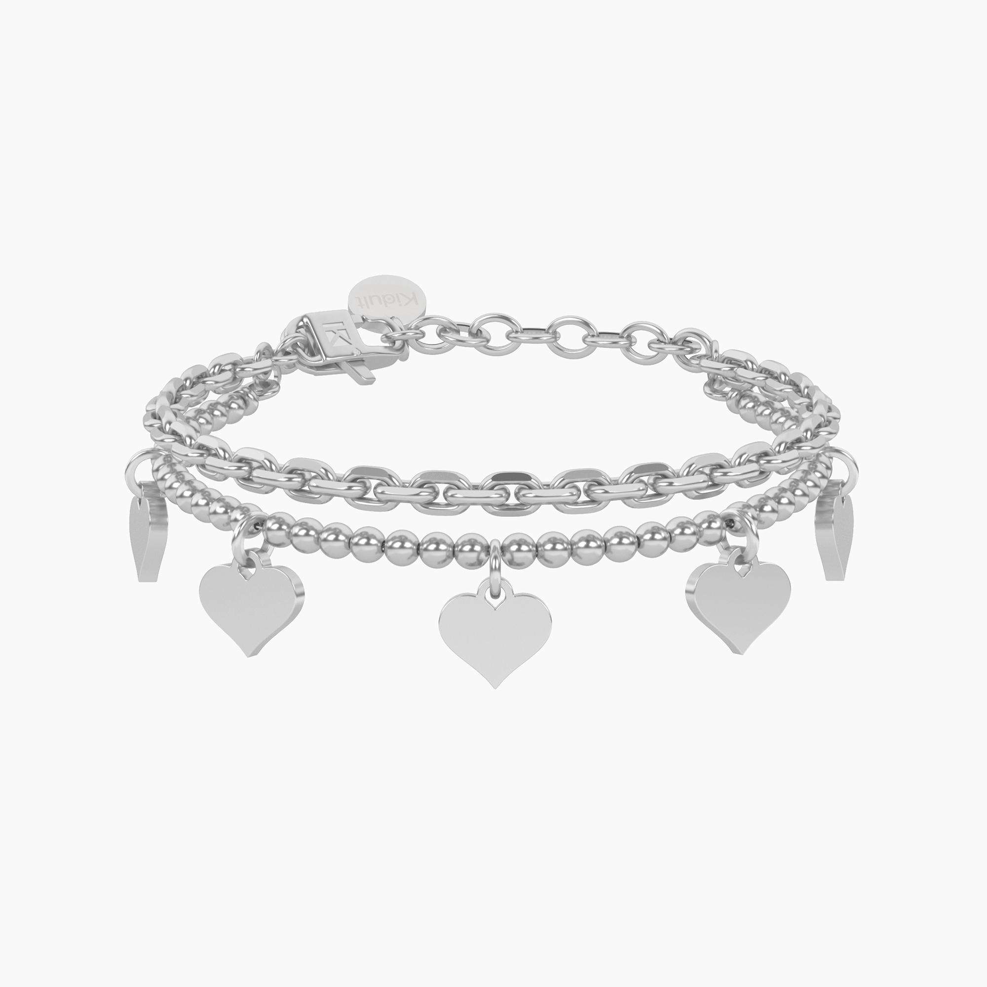 bracciale Kidult style cuori 732327, in acciaio anallergico
