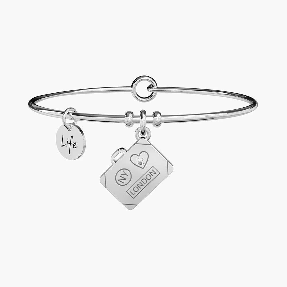 bracciale Kidult Valigia 231543, modello rigido con ciondolo, misura unica