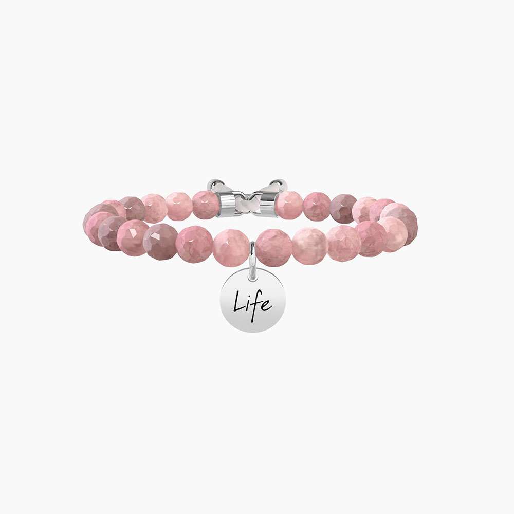 bracciale Kidult rodonite | tenerezza, modello regolabile 731157