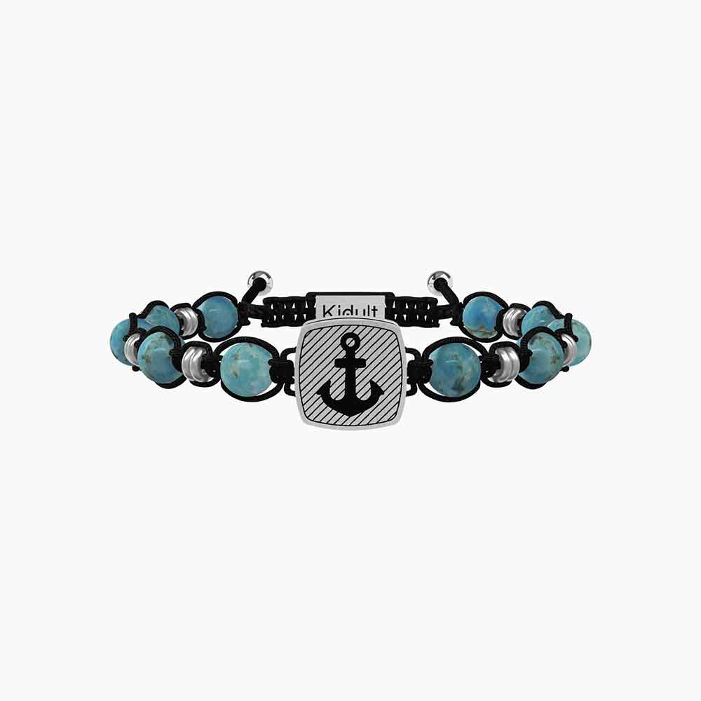 bracciale Kidult Ancora 731913, Kidult uomo, modello in acciaio e pietre regolabile in misura