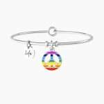 bracciale Kidult Pace 732110, modello rigido in acciaio anallergico e smalti colorati