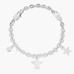 bracciale Kidult Angelo 732283, modello a catena regolabile in misura, in acciaio e zirconi