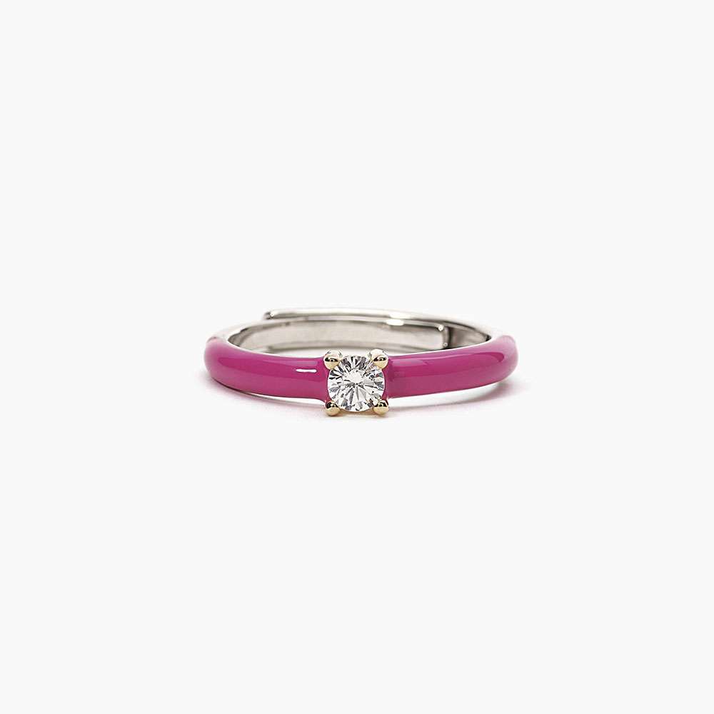 anello Mabina smalto fucsia Marshmallow 523261