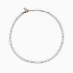 cavigliera Mabina Tennis 537355, in argento e zirconi, regolabile
