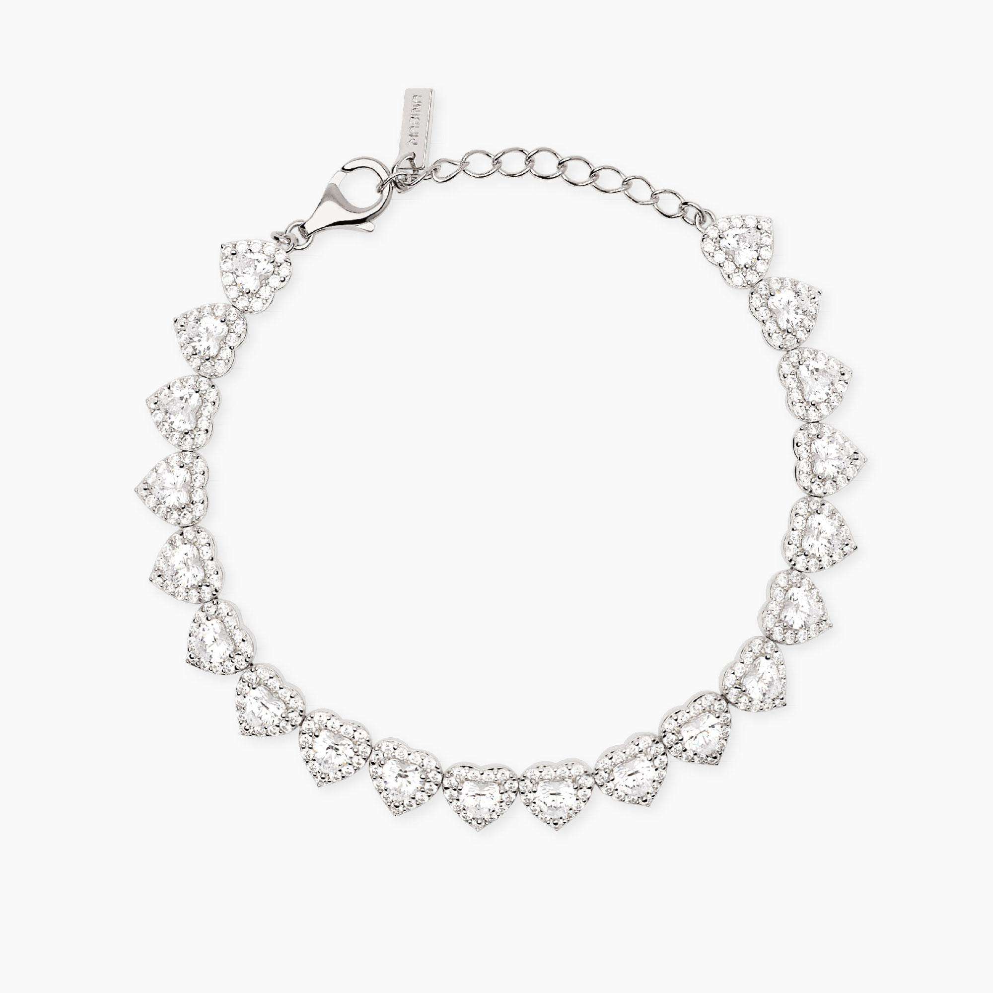 bracciale Mabina cuori 534115, argento e zirconi