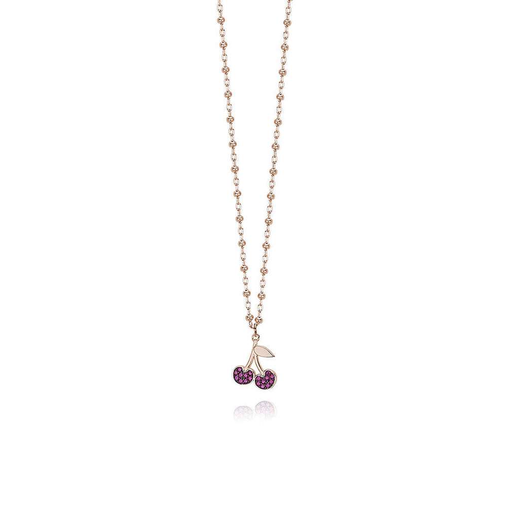 collana Mabina ciliegie 553343 in argento rosato