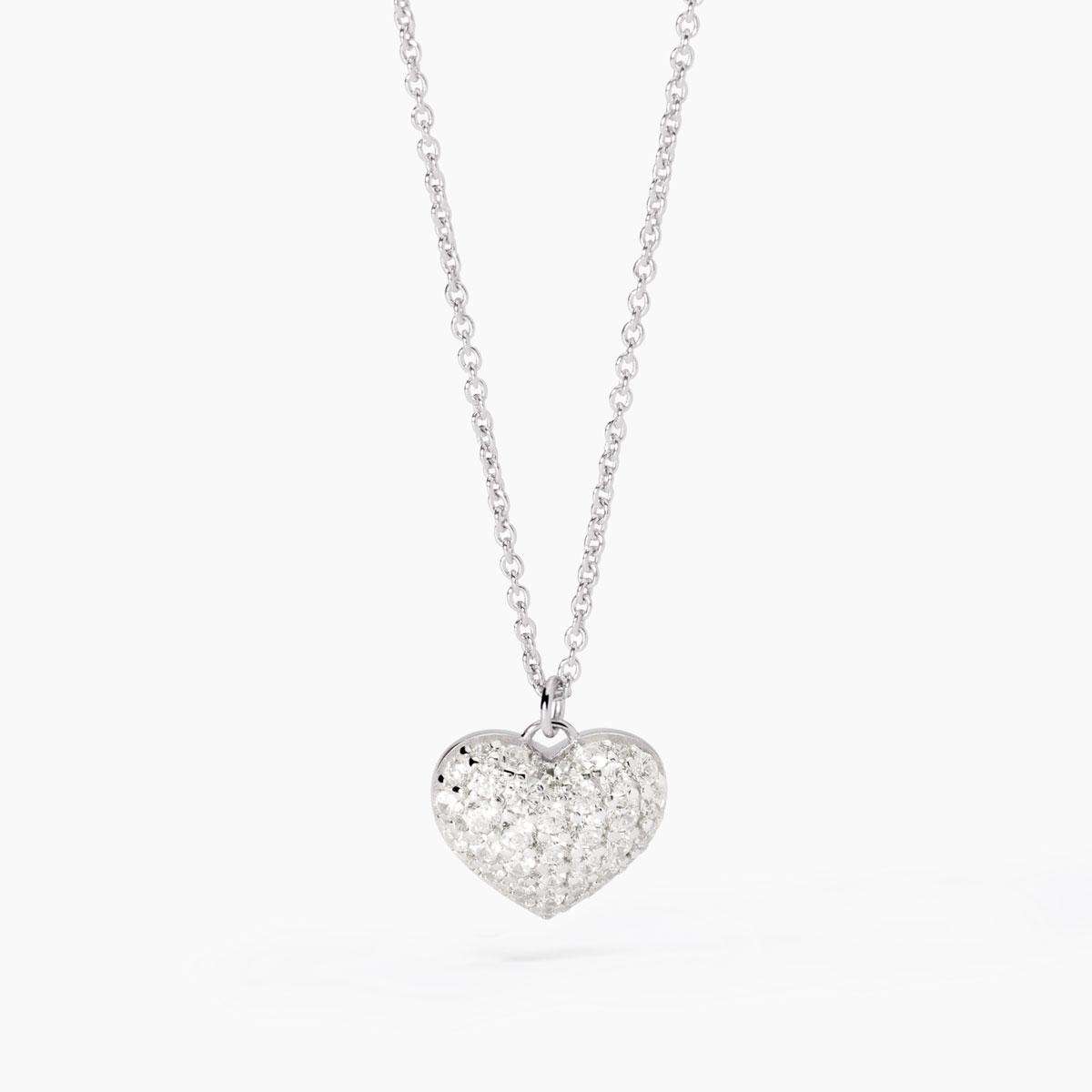 collana mabina cuore pavè 553709