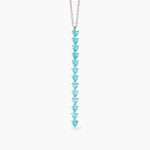collana Mabina cuori Tiffany 553738, argento e glass verde acqua