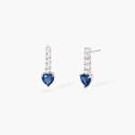 orecchini Mabina tennis cuore blu 563802, in argento e zirconi, pendenti