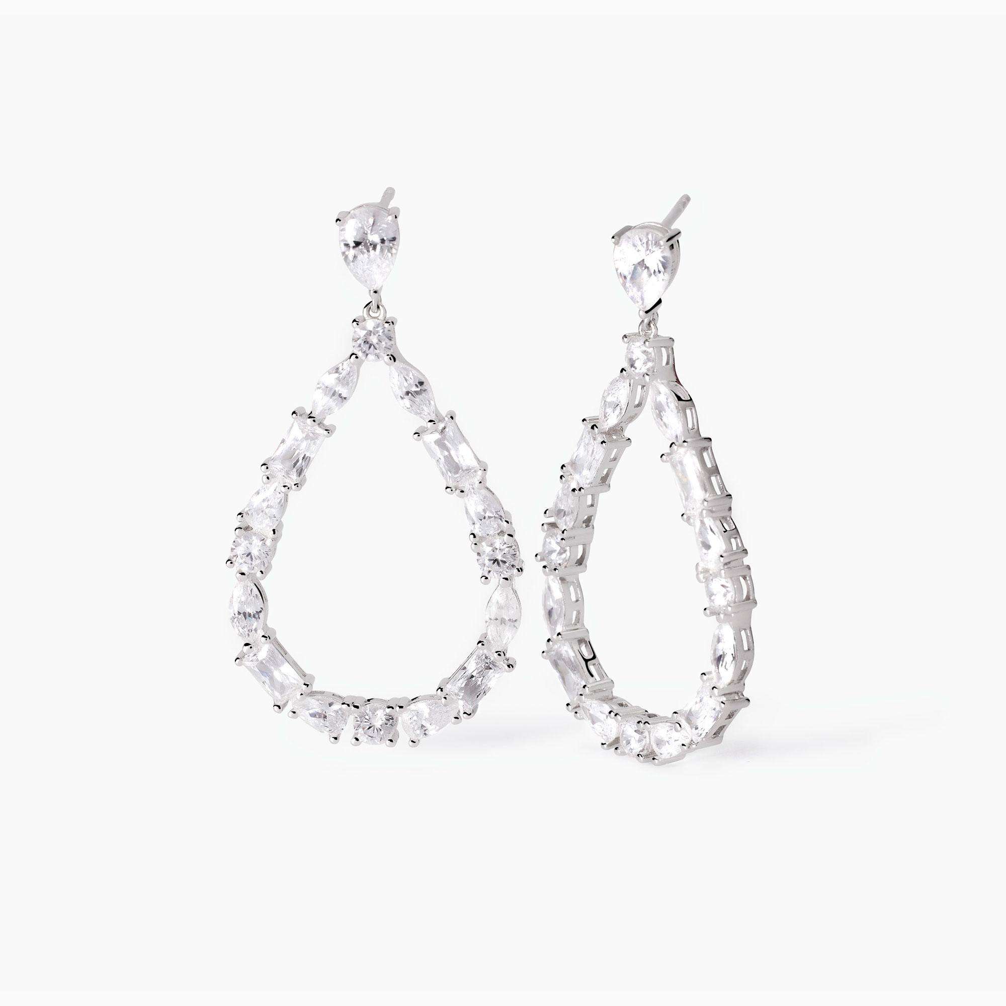 orecchini Mabina luxury 563813, pendenti in argento e zirconi