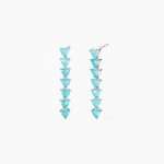orecchini Mabina cuori Tiffany 563817, argento e glass verde acqua