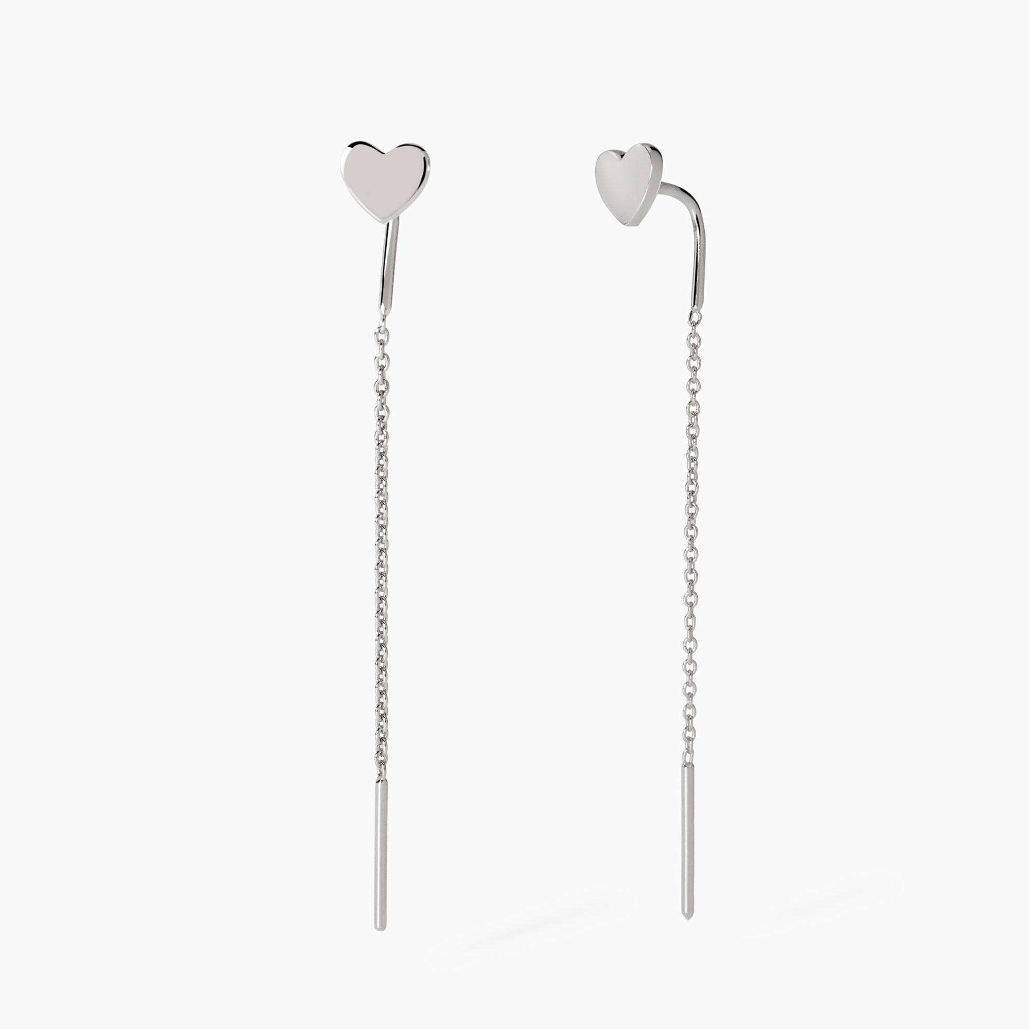 orecchini catenella cuore di Mabina 563826, pendenti in argento