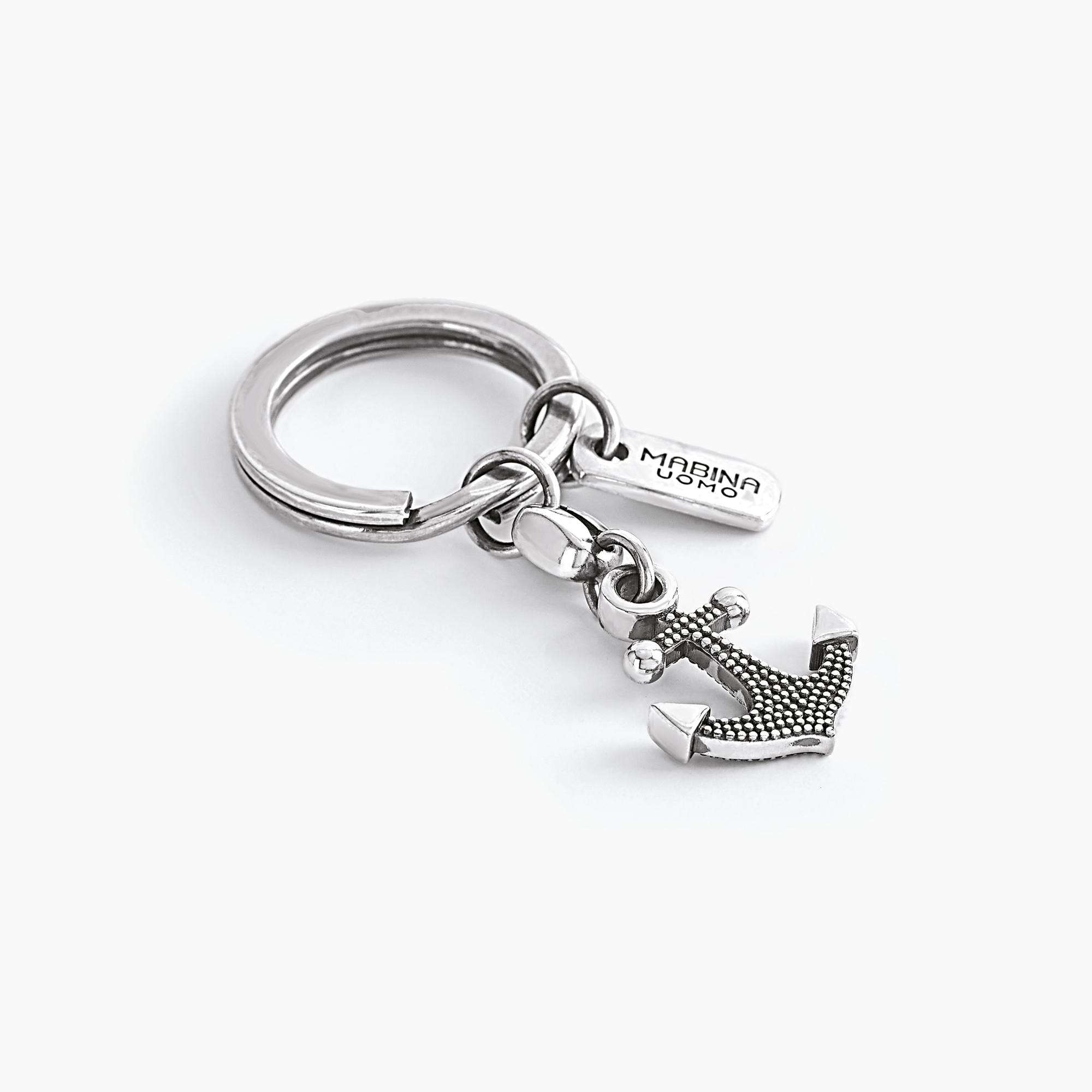 portachiavi Mabina Uomo ancora 583004, in argento brunito