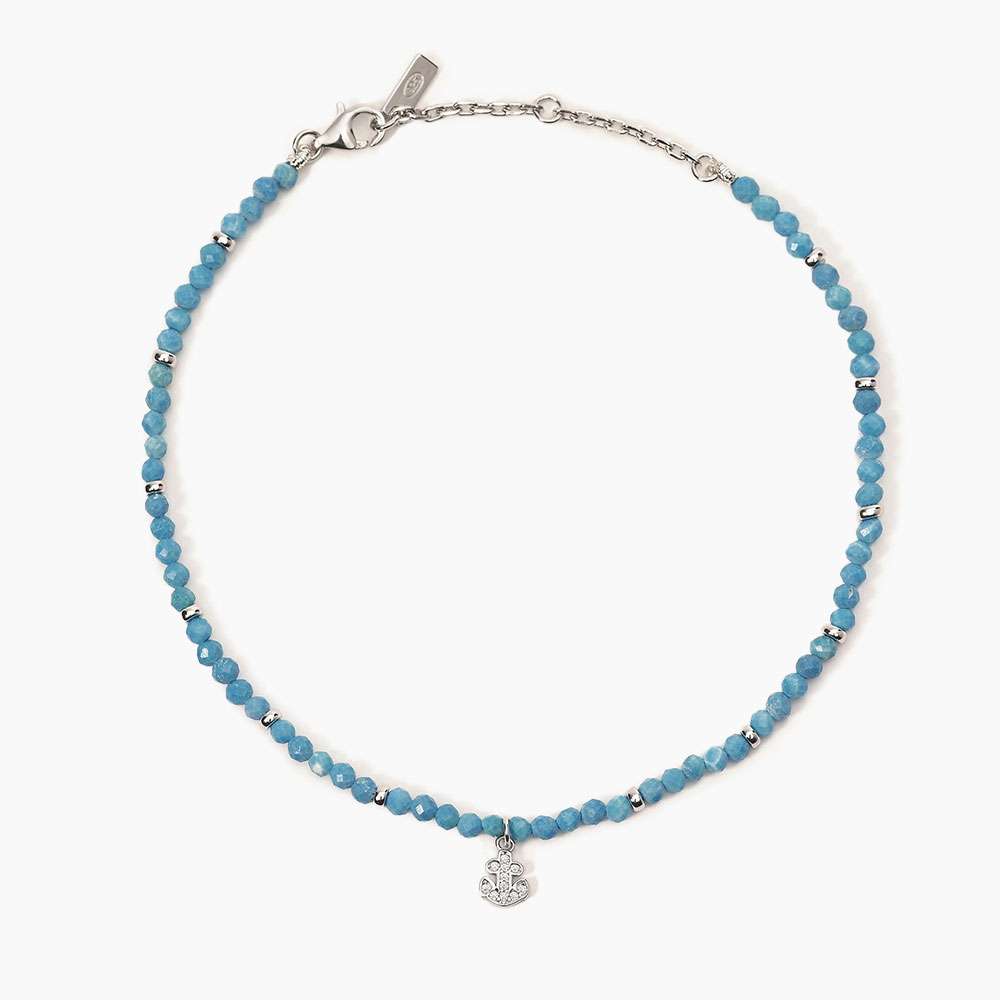 cavigliera Mabina Palm Beach argento, turchese e ancora 533567