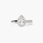anello Mabina goccia bianca 523371, argento, zircone a goccia e contorno