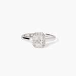 anello Mabina ottagonale 523443, argento, zircone taglio smeraldo e contorno