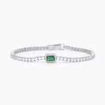 bracciale Mabina Tennis smeraldo rettangolare 533636