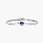 bracciale Mabina Tennis zaffiro ovale 533666