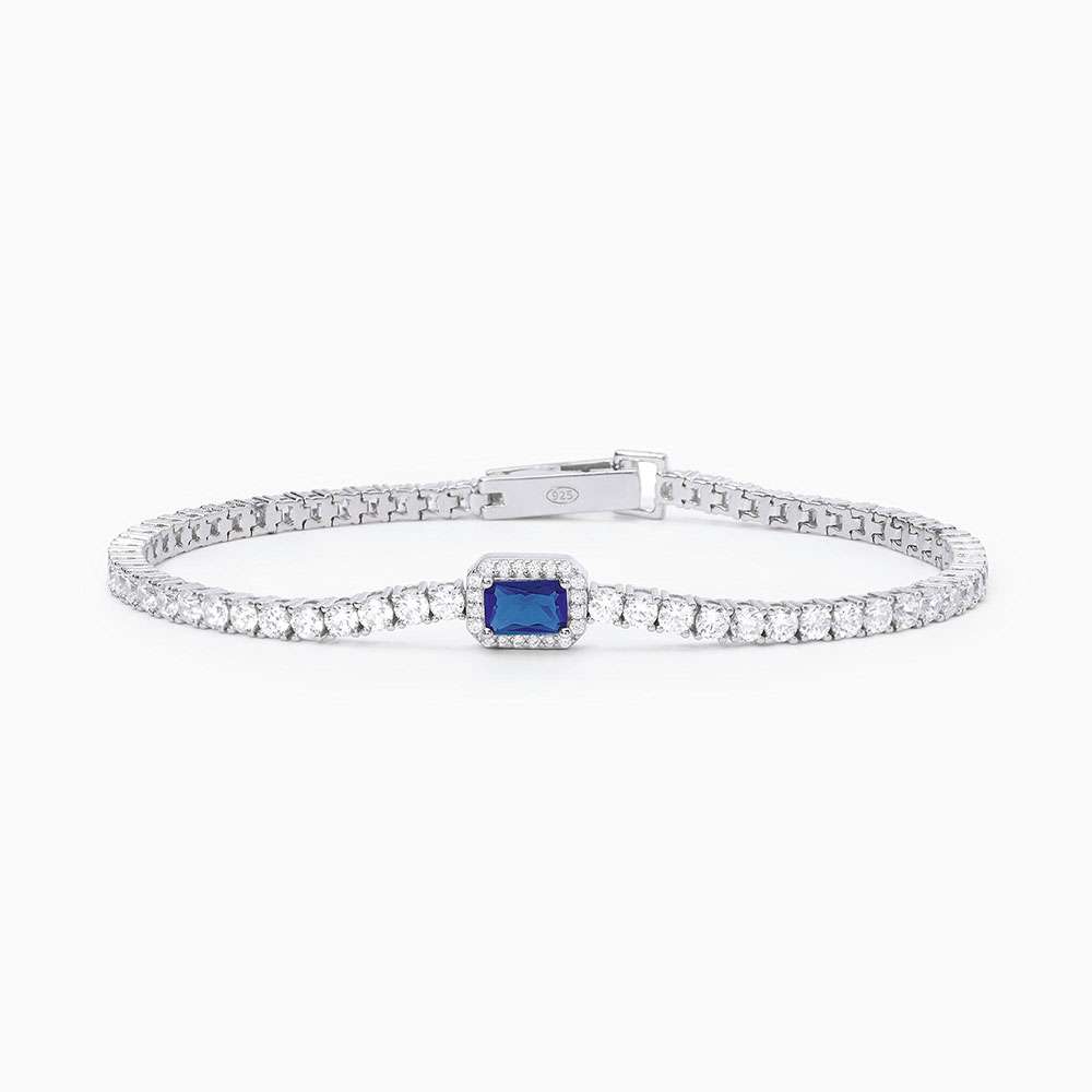 bracciale Mabina Tennis zaffiro rettangolare 533740