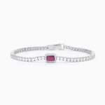 bracciale Mabina Tennis rubino rettangolare 533741