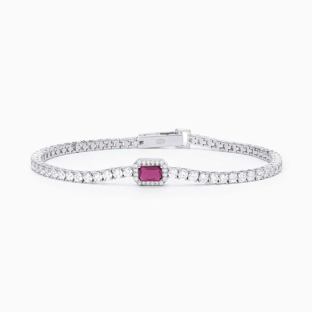 bracciale Mabina Tennis rubino rettangolare 533741