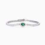 bracciale Mabina Tennis smeraldo ovale 533742