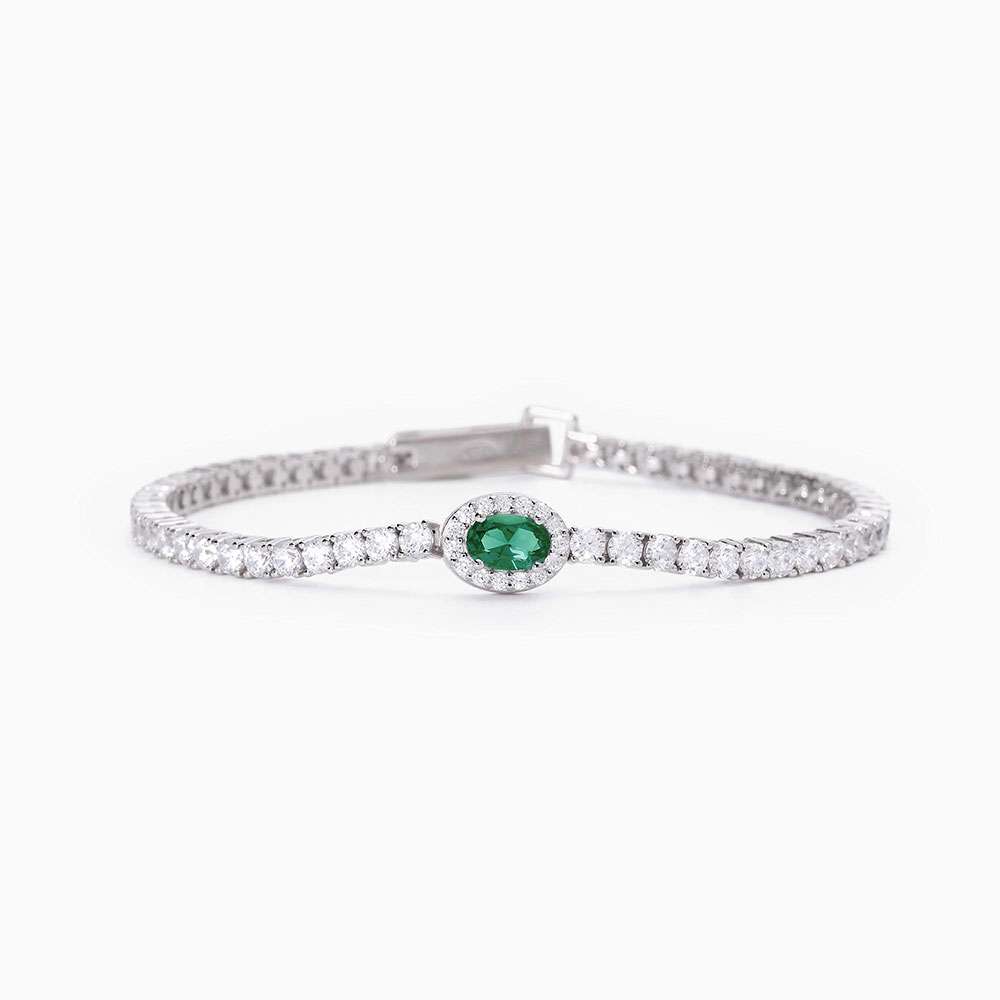 bracciale Mabina Tennis smeraldo ovale 533742