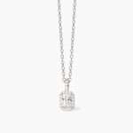 collana Mabina ottagonale 553763, girocollo in argento, con zircone taglio smeraldo e contorno