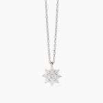 collana Mabina fiore 553764, girocollo in argento e zirconi