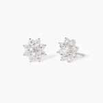 orecchini Mabina fiore 563850, a lobo in argento e zirconi