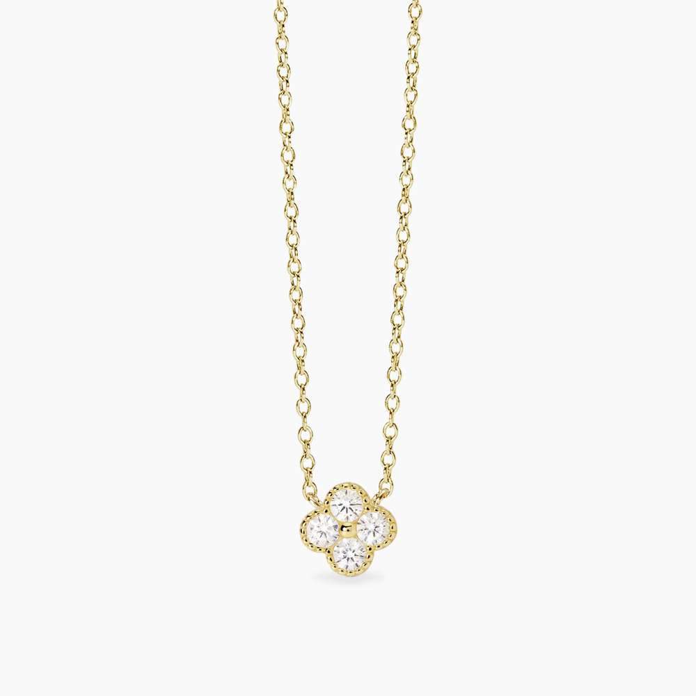 collana Mabina Jasmine dorata 553793, girocollo in argento dorato e zirconi