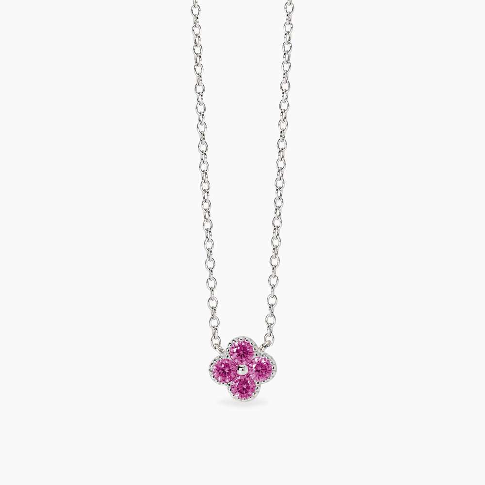 collana Mabina Jasmine fucsia 553796, girocollo in argento e zirconi