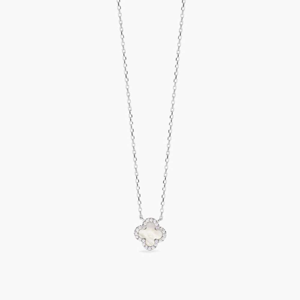 collana Mabina Jasmine madreperla 553843, girocollo in argento, madreperla e zirconi